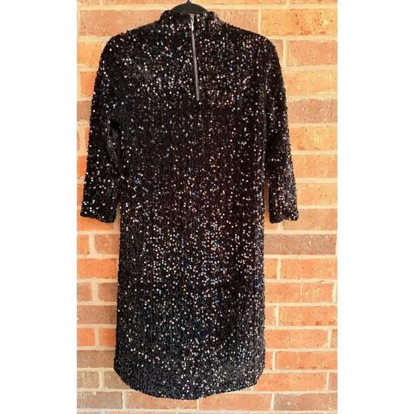 J. Mclaughlin Black Sequence Dress Size Small NWT - Picture 3 of 6